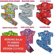 ✳❡Ready stock Malaysia - BORONG Pyjamas Kids Baju Tidur Budak Butang Design Cartoon [Ready Stock]best quality