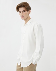 DAPPER เสื้อเชิ้ตแขนยาว Linen Blend Shirt มี 2 สี