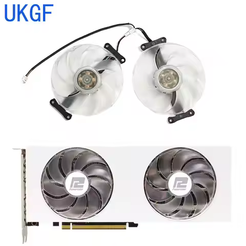 Original 88MM 4PIN T129215BU DC 12V 0.5A RX7700XT GPU fan for PowerColor AMD Radeon™ RX 7700 XT 12GB