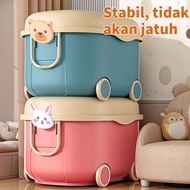 Storage Box Children's Toy Storage Box with Wheels and Lid Lego Toy Storage Box Multipurpose Storage