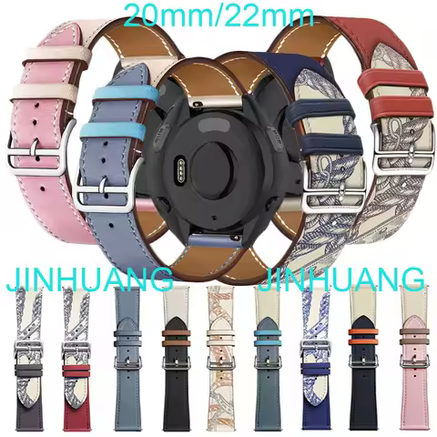 Leather Strap For Fossil Men's watch gen 6 5e 4 44mm 45mm Q Carlyle HR luxury WatchBand For Wellness
