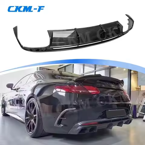 Rear Bumper Diffuser Spoiler for Mercedes Benz S Class W217 C217 S63 65 For AMG Coupe 2014-2019 Acce