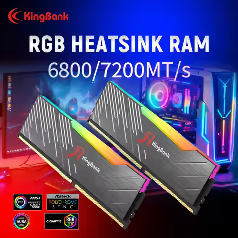 KingBank SOARBLADE DDR5 RAM 6800MHz 7200MHz 16GBx2 Hynix A die Gaming Desktop Memory Overclocking In