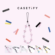 Casetify Pink Sweetheart Cool Black Heart Mobile Phone Chain Black Style ins Style Wrist Phone Case 