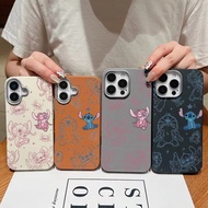 Cartoon Line Stitch Angel PU Leather Case for Samsung Galaxy S25 Ultra S25 Plus M17 F17 M07 F07 F56 