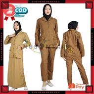 12.12 UNIFORMS Civil Servant Uniform/ Lower Pocket Shirt & Pants, Civil Servant Shirt Wanita, Civil 