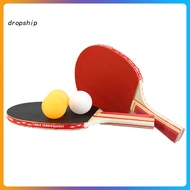 DRO_ 1Set Professional Portable Entertainment Training Ping Pong Racket for Beginners