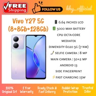 New Smartphone Original Vivo Y27 5G [ 8+8Gb Ram + 128Gb Rom | 6.64" FHD Display | 50MP Main Camera | Fast Charging 15W ]