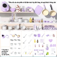 Đồ Chơi Nấu Ăn Bộ Bếp Mini Nấu Ăn Thực 40 món Chất LIệu Inox 304 Và Nhựa PP Set 40 Dụng Cụ Đồ Chơi N