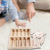 [Gazechimp] Montessori Spindle Box Mathematical Toy Preschool Boys Girls Wood Color