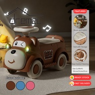 Dremel Kids Twist Ride Car Scooter with 4 Wheel Push-Along Baby Toy and Music Light Entertainment Ke