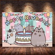 i7 Cartoon Pusheen Theme decoration CelebrateParty Photo Photography Backdrop Background Cloth Scene