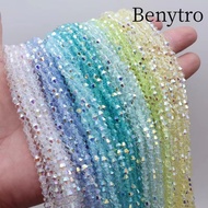 BENYTRO 10pcs Loose Spacer Beads, DIY Glass Bicone Crystal Beads,  Austria Faceted 4mm Colorful Crys