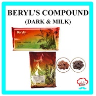 (Ready Stock) Beryls Compound Chocolate Coin 1KG/ Dark Compound /Milk Compound/White Compound(Pls Re