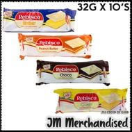 JM FG-0084 | JM Foods | Rebisco Sandwich Cream 10's / Pack  | Cream | Butter | Choco | Strawberry [J