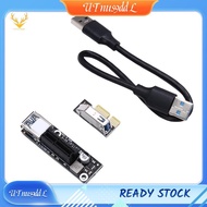 [UTnus9ddL] PCI-E 1X to 1X Riser Extender USB 3.0 Cable Working for  Motherboard PCI-E 3.0 X1 Slot f