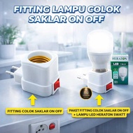 ON OFF Switch Plug Fitting Plug-in Lamp Fitting, Bedside Lamp Holder, E27 Lamp Holder