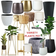 SG🚚| Metal Plant Pot Artificial Plant Basket with Stand Planter Pot Flower Pot with Stand Self-Watering Pot Cement Pot