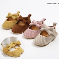 Spring Autumn 0-1 Years Old Baby Girl Bow Princess Shoes Soft Sole Anti-slip 7 Eight 6-12 Months Cor