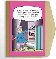 Funny Birthday Card 50th 60th 70th for Wife, Mom, Auntie, Female Friend, Old Aged Birthday Card