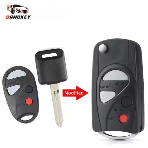Dandkey Modified Remote Car Key Shell Fob 4BNT Case For Nissan Sunny Infiniti Sentra Maxima i30 G20
