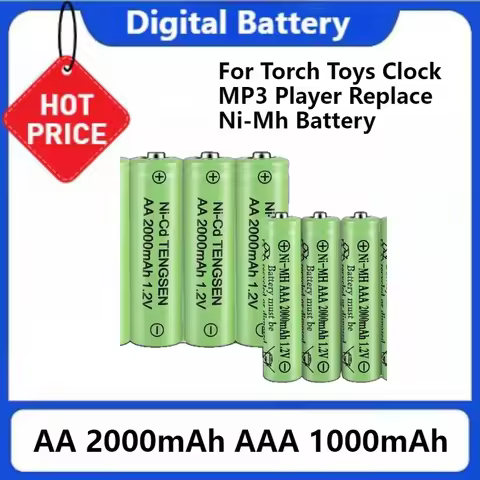 For Torch Toys Clock MP3 Player Replace Ni-Mh Battery 1.5V AA and AAA Rechargeable AA Ni-Mh Battery 