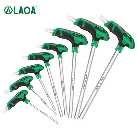 LAOA T-shaped Hex Wrench Screwdriver Hex with Handle Multi-angle S2 Alloy Steel 2.5/3/4/5/6/8mm