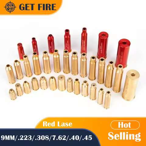 Brass Tactical Red Laser Bore Sighter Hunting Shooting Training Lasers Calibrator for 9MM/.223/.308/