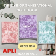 [SG] APLI Tie-Dye Organisational Notebook [Evergreen Stationary]
