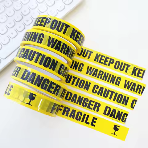 1/Roll 24mm*25m Warning Tape Danger Caution Fragile Barrier Remind DIY Sticker Work Safety Adhesive 