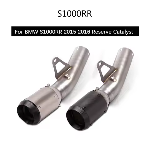 For BMW S1000RR 2015 2016 Motorcycle Exhaust Pipe Middle Link Pipe Slip On 60mm Escape No DB Killer