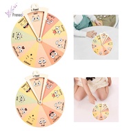 [Freneci] Wooden Kids Emotion Wheel Learn Emotion Through Play Interactive Preschoolers Portable Emo
