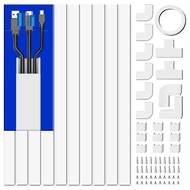 4M Electrical Cable Trunking White Paintable PVC  Cable Trunking 10Pcs L40cm