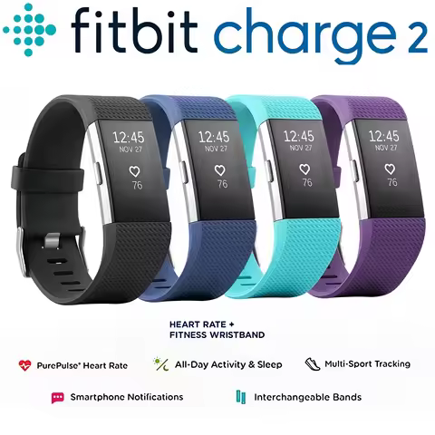 Fitbit Charge 2 Fitness Tracker Smart Wristband Heart Rate Monitor Sleep Steps Call Reminder GPS Spo