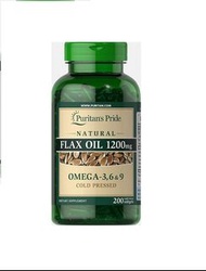 Puritan's Pride Natural Flax Oil 1200mg 200 softgels 亞麻籽油200軟膠囊 025077133222