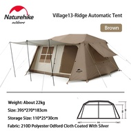 Naturehike เต็นท์ตั้งแคมป์กลางแจ้ง 2 ห้องนอนสำหรับครอบครัว 5-8 คน Village 13 Village 17 เต็นท์เปิดเร