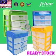 PlatMart - [READY STOCK] FELTON 3 &amp; 4 Tier House And Office Drawer Storage Box (RANDOM PICK COLOR)