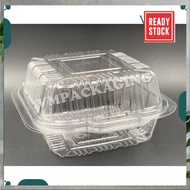 OPS-C10 BENXON Burger Box Tray with Lock [ 100pcs± ] Bakery Disposable Plastic Clear Food Box - Big 