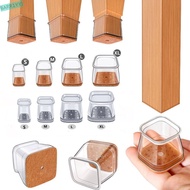 BARR1YYJ Chair Feet Cover, Reduce Noise Square Chair Leg Cover, Universal Non-Slip Floor Protectors 