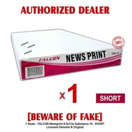 FALCON or A PLUS Newsprint Paper Papers SHORT 8.5x11in Substance 16 News Print Newsprint RCS - 1Ream