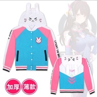 dva hoodie jacketManlong Overwatch Sweater Jacket Anime Sweater Hooded hoodie Zipper size M