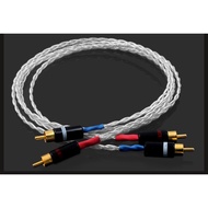 ☌№❈HIFI kimber 8AG single crystal silver RCA audio signal cable HIFI grade amplifier audio lotus aud