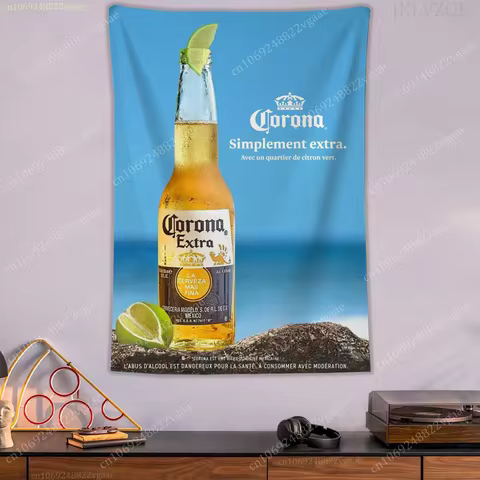 Corona Tapestry Vintage Beer Poster Wall Tapestries Bedroom Decoration Aesthetic Tapices Flag Wallpa