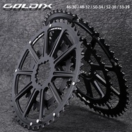 GOLDIX Bicycle Chain Wheel 50-34T/52-36T/53-39T Double Disc CNC Chainring GXP Specification Chainrin