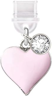 ELISE & FONDA TP846 Type-C Charging Port Anti Dust Plug Little Love Heart Cell Phone Charm for iPhon