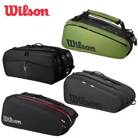Wilson Tennis Bag RF/V8/LAVER CUP/Noir Tour/CLASH V2 Series 9-Pack Racquet Backpack Large-capacity P