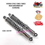 HONDA C70 / C70Z / GBO / GBOJ - REAR ABSORBER SET CHROME REAR SUSPENSION SET ABSORBER BELAKANG SEPAS