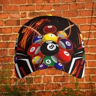 Firey 8-Ball Custom All-Over Print Baseball Cap, Limited Edition Billiards Player Design Hat, Unique