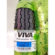 TAYAR 70/90-17 TUBELESS TYRE VIVA FT100