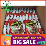 Box Of 30 Packages Of koreno Instant Noodles With Original Delicious Taste [Koreo Kimchi Noodles, Beef-Flavored koreno Noodles]